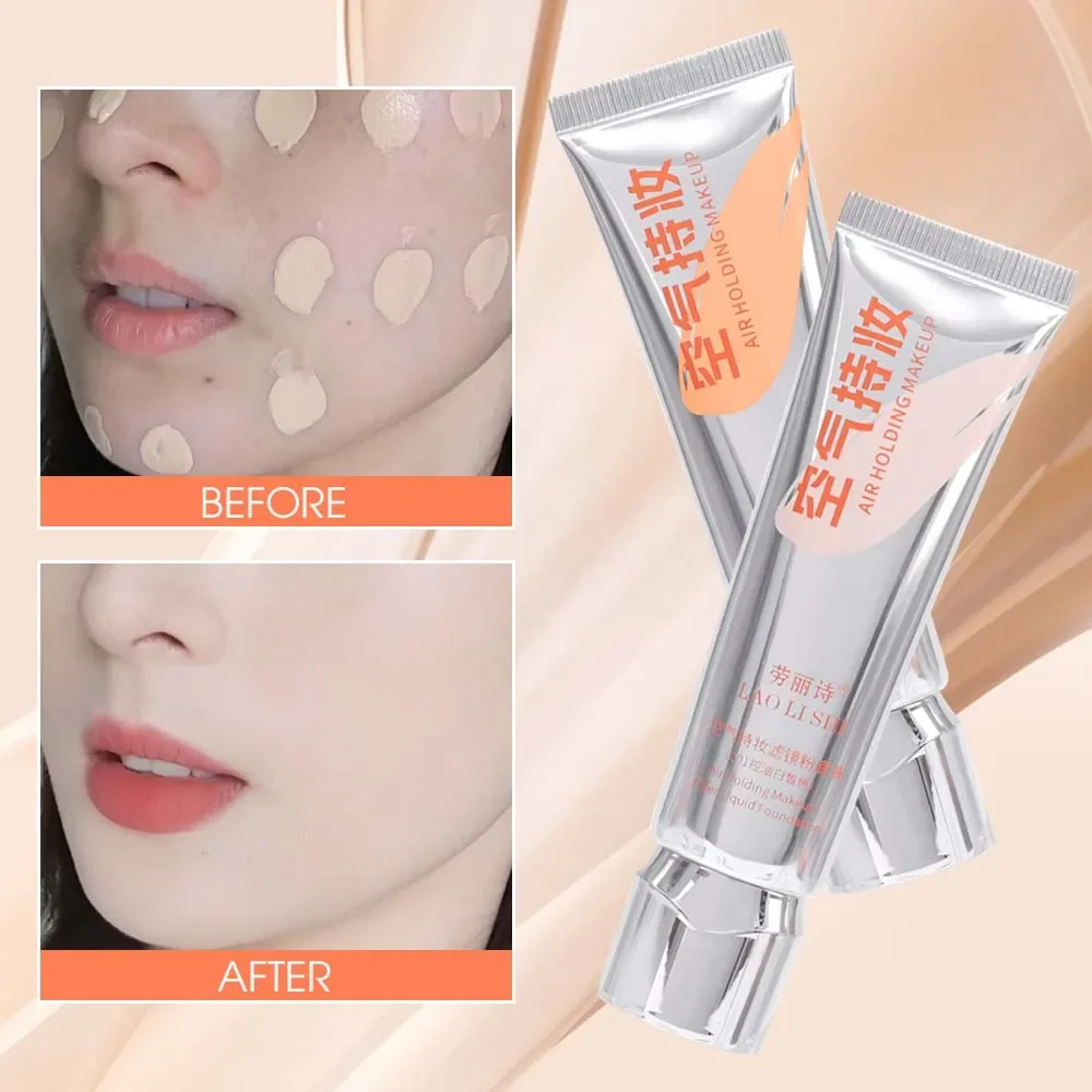 Brightening Liquid Foundation Cream Waterproof Oil Control Smooth Texture Matte Liquid Concealer Contouring Full Coverage Makeup