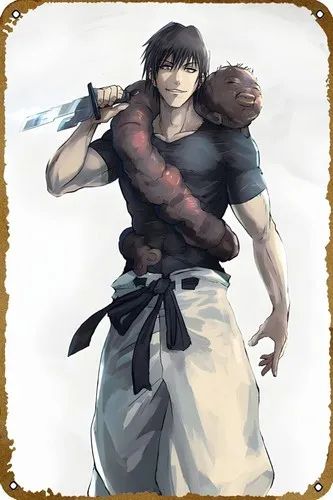 Toji Fushiguro Jujutsu Anime Poster Comics Vintage Klassisches Blechschild Metallschild