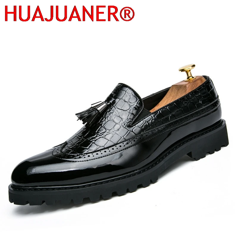 

Мужские кожаные мокасины с бахромой, дышащие, без шнурков, для офиса, новинка 2026 года, Zapatos Para Hombres