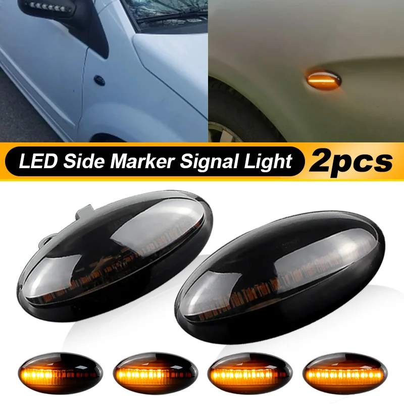 2x LED ديناميكية بدوره إشارة الجانب ماركر ضوء لسيتروين بيرلينجو 2002-2015 2017 2018 2019 2020 إيفاد 2007-2020 ثاب 2007-up