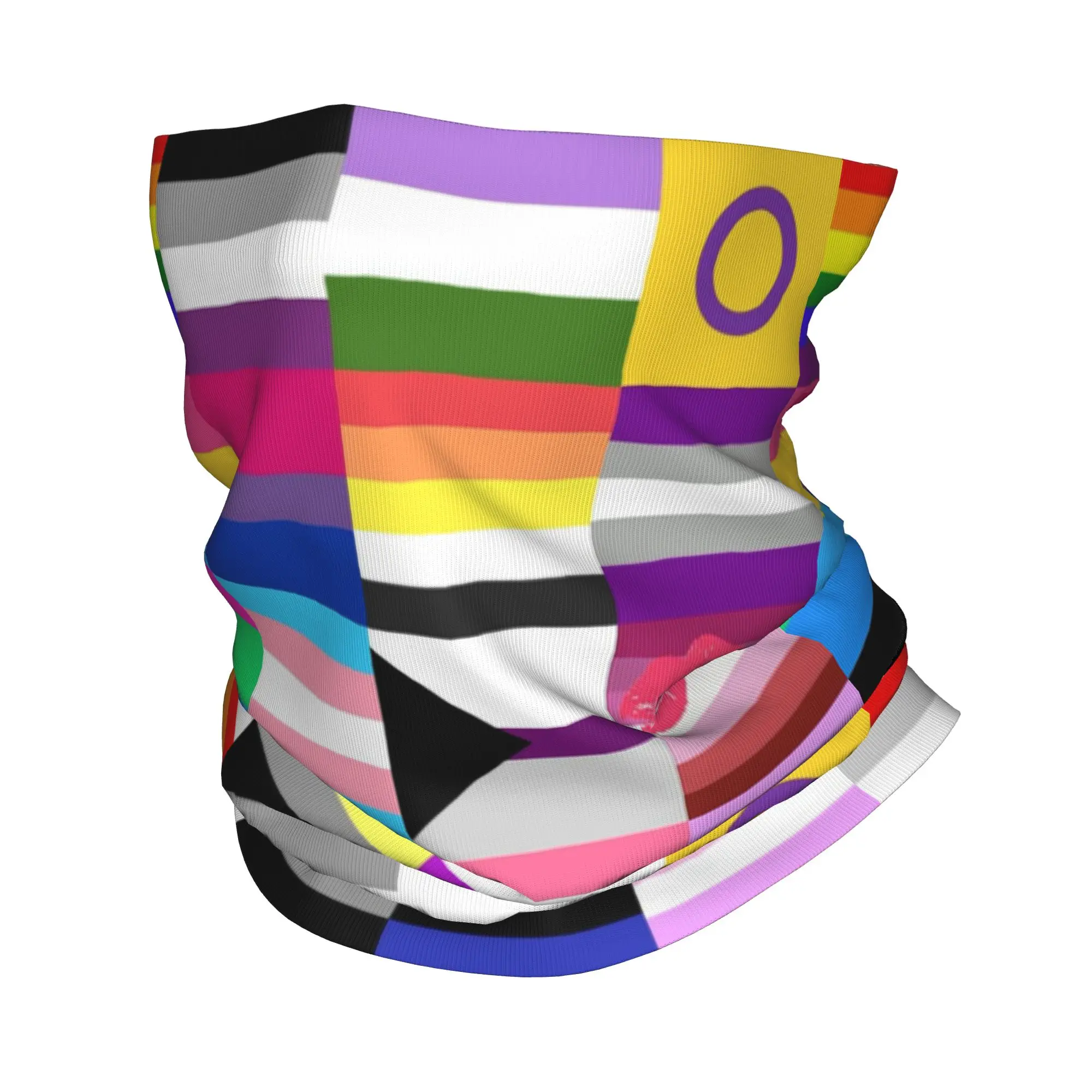 

Faux Glitter Rainbow Pride Flag LGBT Gay Lesbian Bandana Neck Cover Printed Wrap Scarf Multi-use Balaclava Cycling Unisex Adult