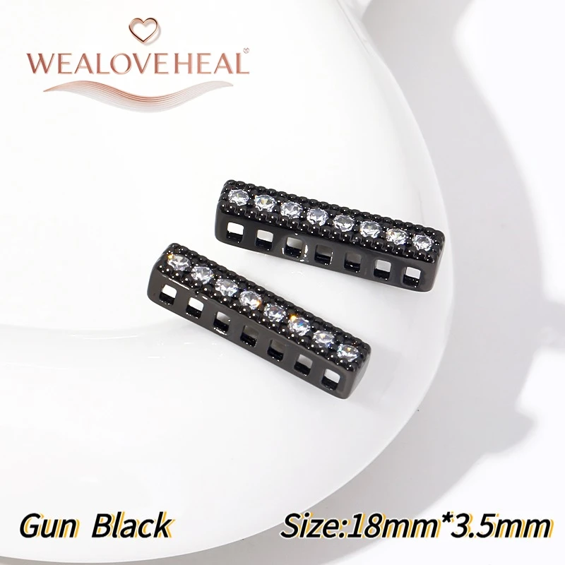 18K vergoldete Messing-Rechteck-Abstandshalter, luxuriöser Micro-Pavé-CZ-Trennverbinder für DIY-Schmuckherstellung, Großhandel – Detail 30