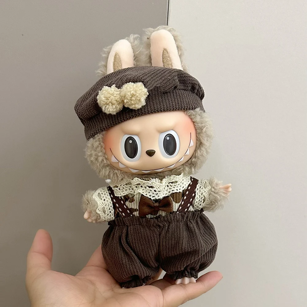 

Для 15-17 см Ropa labubu, серия кофейных цветов, комплект одежды с юбкой, милая игрушка для одевания для лабу, аксессуары из ткани