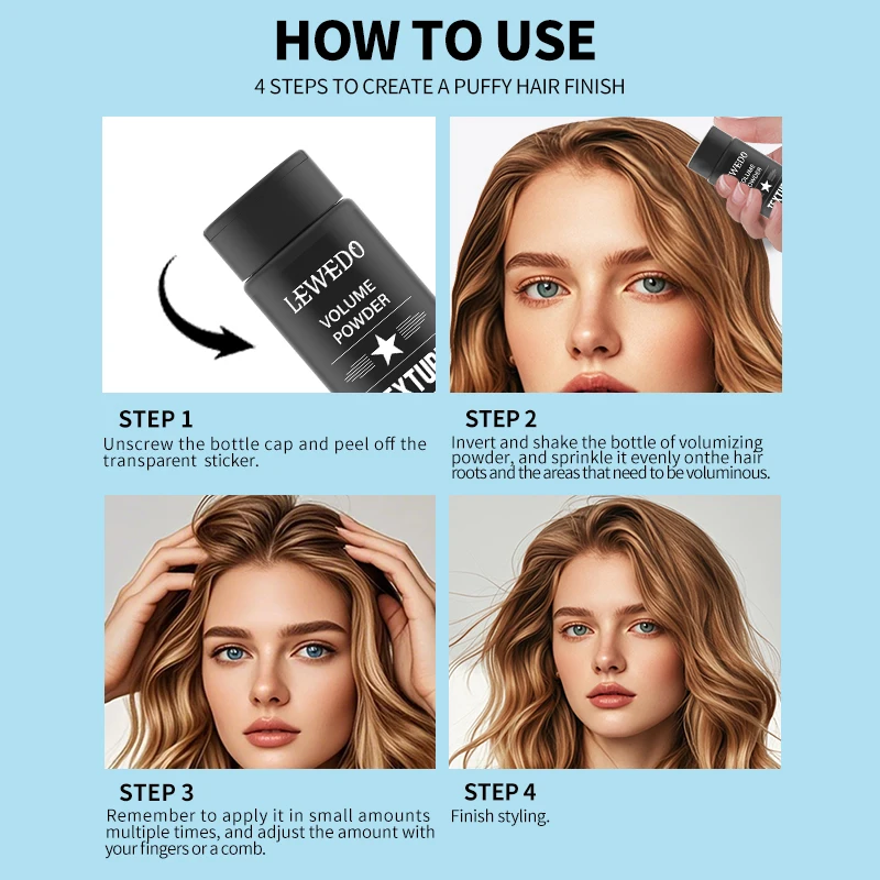 Polvere volumizzante per capelli Texturizzatore per capelli a lunga durata per catturare acconciature e migliorare lo styling Trattamento dei capelli 1/3/ 5/10 pezzi