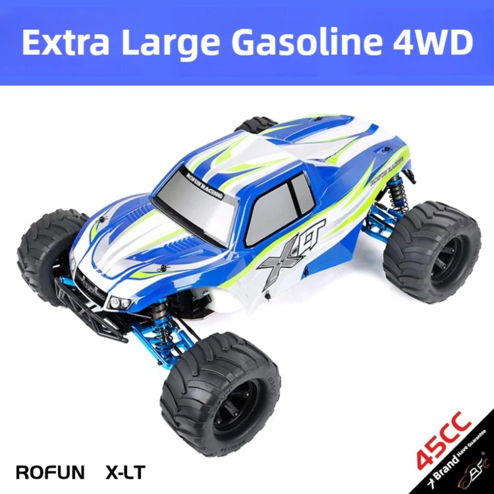 Motor de gasolina de 45cc, modelo de coche de Control remoto 1/5, tracción en las cuatro ruedas, todoterreno, ROFUN X-LT, motor de gasolina de potencia de 45CC