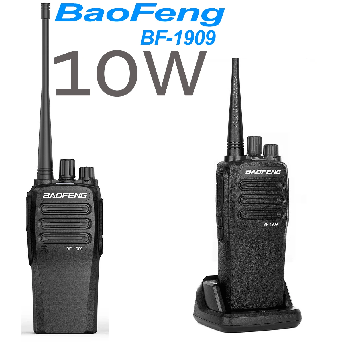 Baofeng BF-1909 جهاز اتصال لاسلكي طويل المدى 10 وات UHF 400-470 ميجا هرتز Type-C شحن يدعم ترقية راديو ثنائي الاتجاه BF1909 جهاز اتصال لاسلكي #1