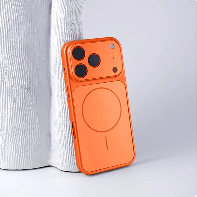 ترقية جديدة الاكريليك الصلب واقية من الانفجار جراب هاتف آيفون 17 16 15 14 13 برو ماكس المغناطيسي شحن لاسلكي غطاء وقائي