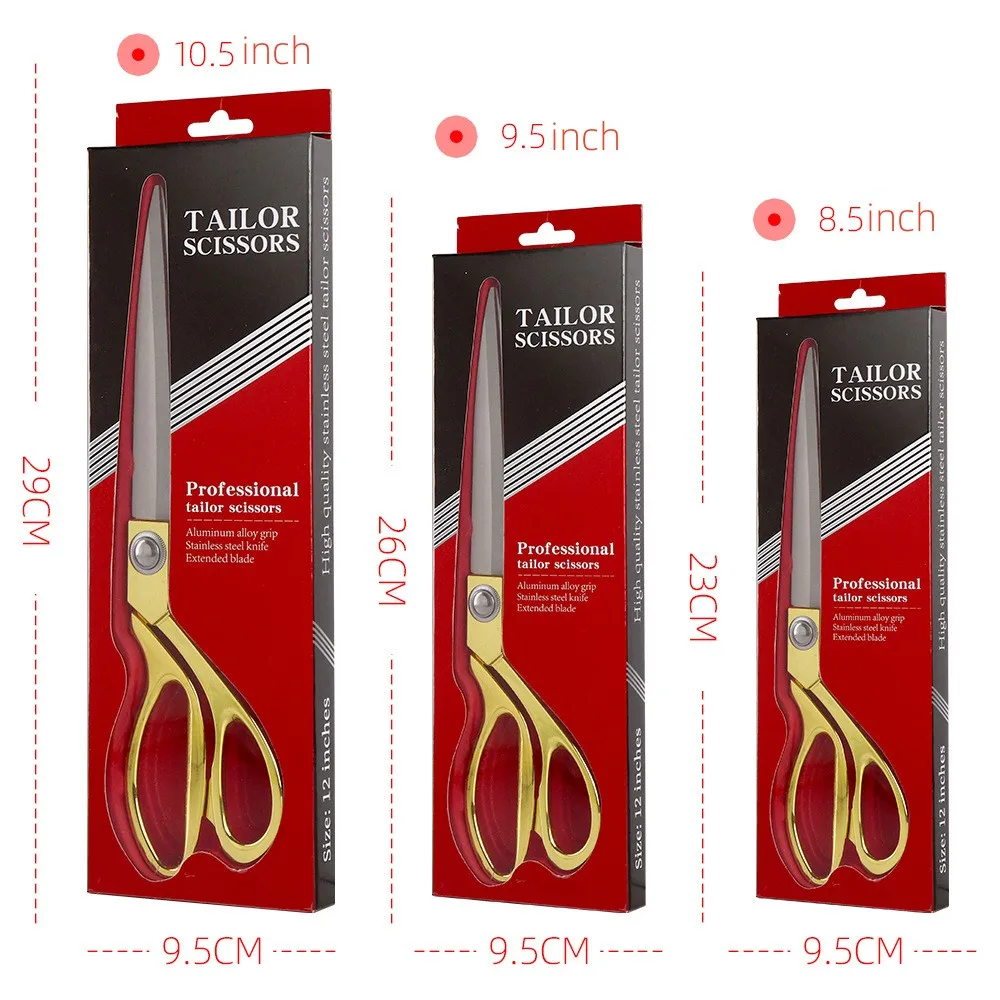 Tailor Scissors Galvanized Alloy Stainless Steel 8/9/10Inch Large Scissors for Clothes Fabric Sewing Scissors Needlework Shears