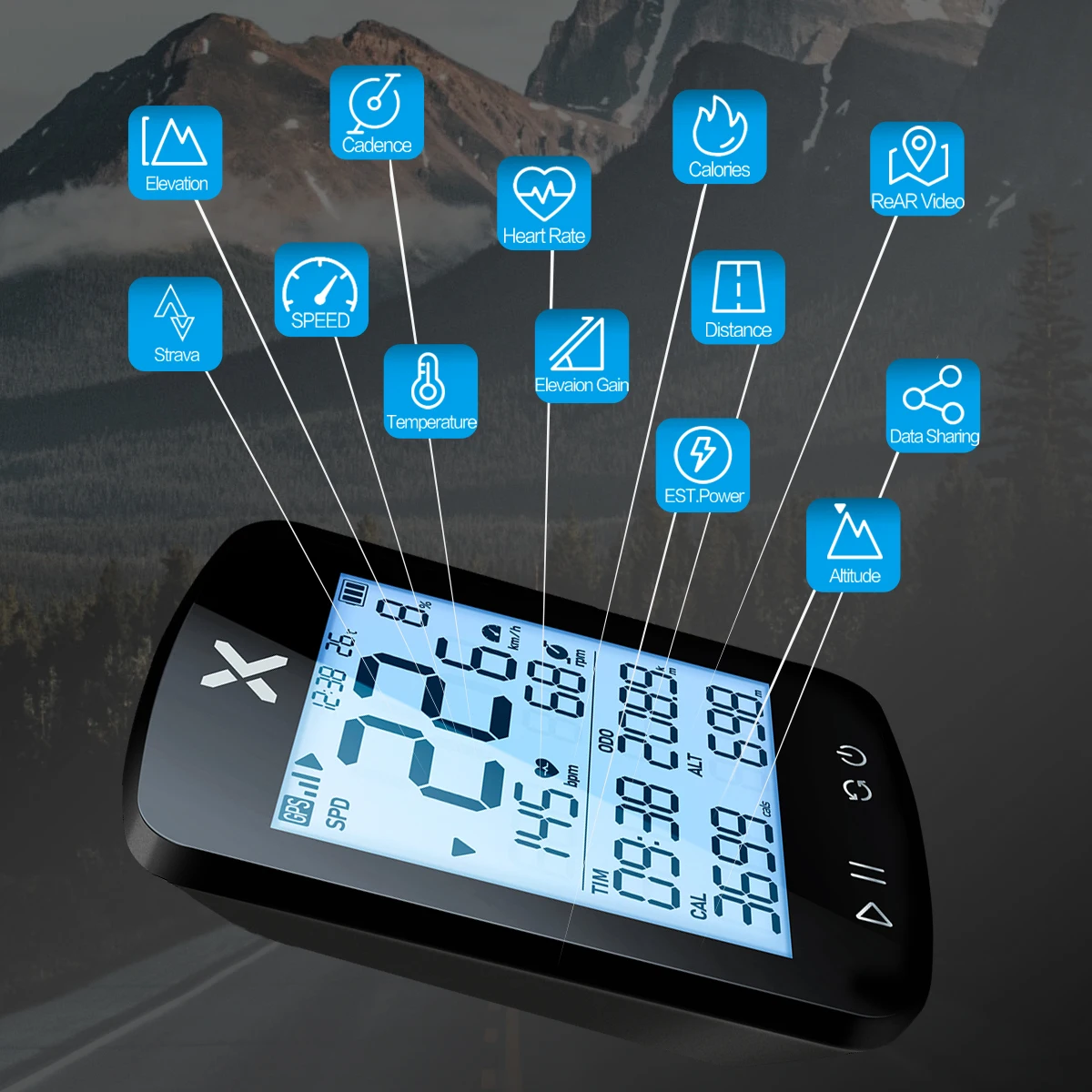 เลือกรุ่น xoss G + G2 G plus 2 จักรยานคอมพิวเตอร์ GPS รุ่นขี่จักรยานไร้สาย Speedometer Tracker เครื่องวัดระยะทางแผนที่ MTB จักรยาน ANT +