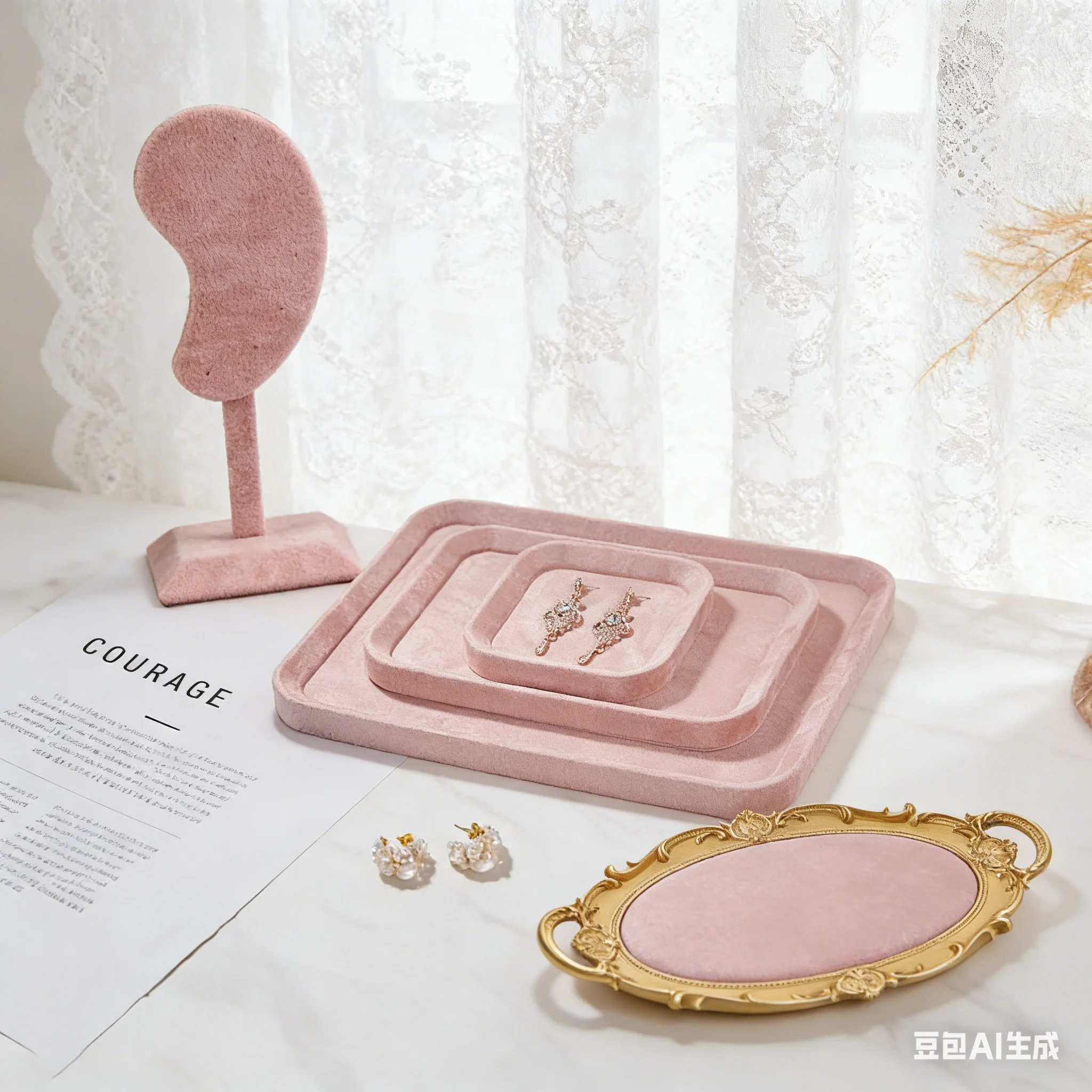 

New Jewelry Display Tray Storage for Necklace Ring Watch Glasses - Viewing Organizer Tray