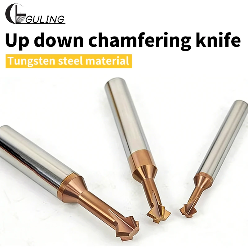 

Твердосплавные вольфрамовые карбиды GULING 60 ° 90 ° 120 ° Фреза для снятия фаски с внутренних отверстий (верхних и нижних), двухсторонняя Т-образная, для ЧПУ
