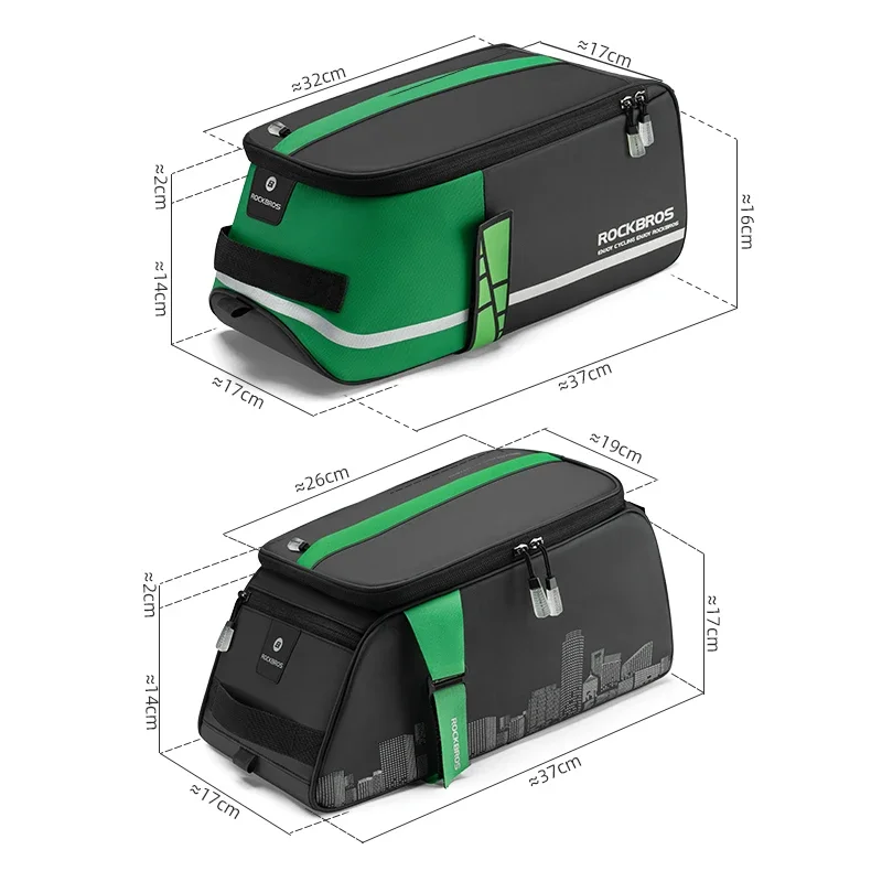 ROCKBROS Bike Bag 2 In 1 Travel Photography Sports Fitness Shoulder Bag PU Bicycle Trunk Rear Seat Storage Box Cycling Equipment