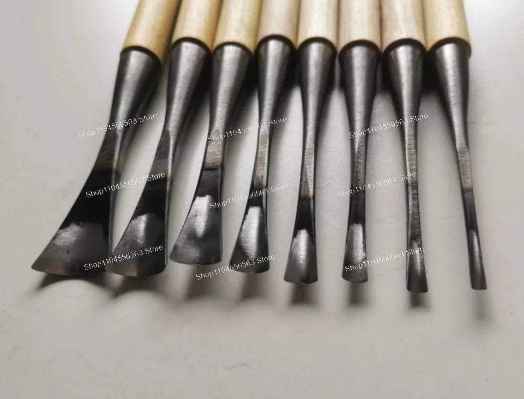 Hand Forged Wood Carving Tool, Deep Round Chisel for Wood Bamboo Root Carving