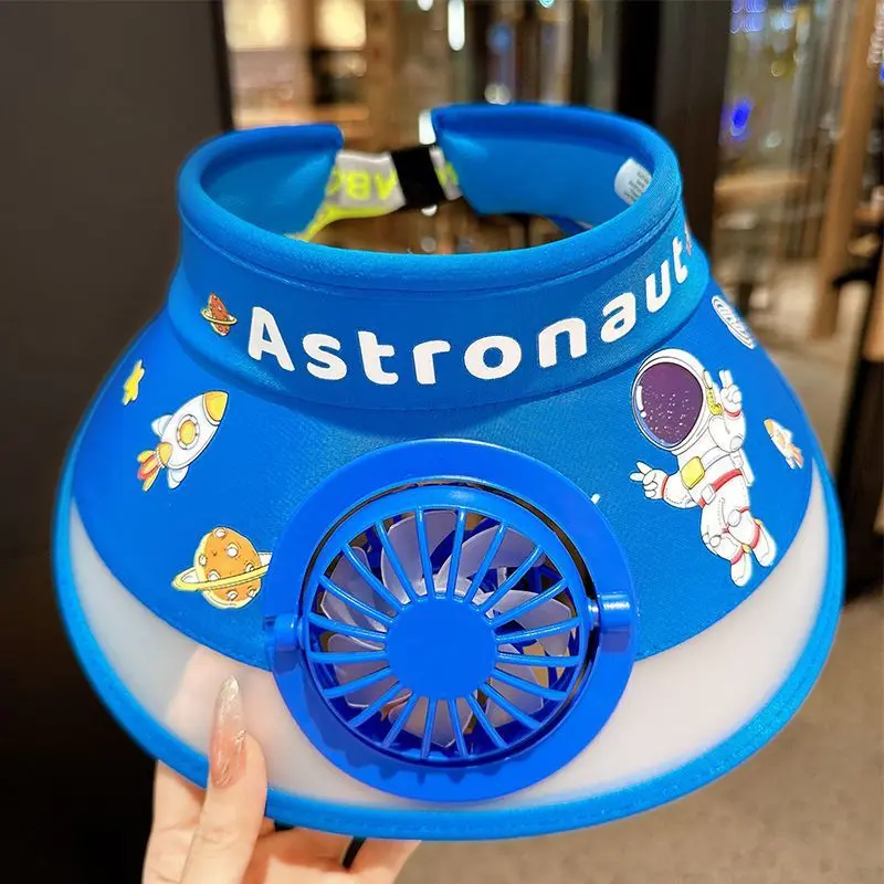 

Children's Fan Sun-protection Hat Rechargeable Summer Boys and Girls' UV Protection Sun Hat with A Cartoon Open-top Sun Hat