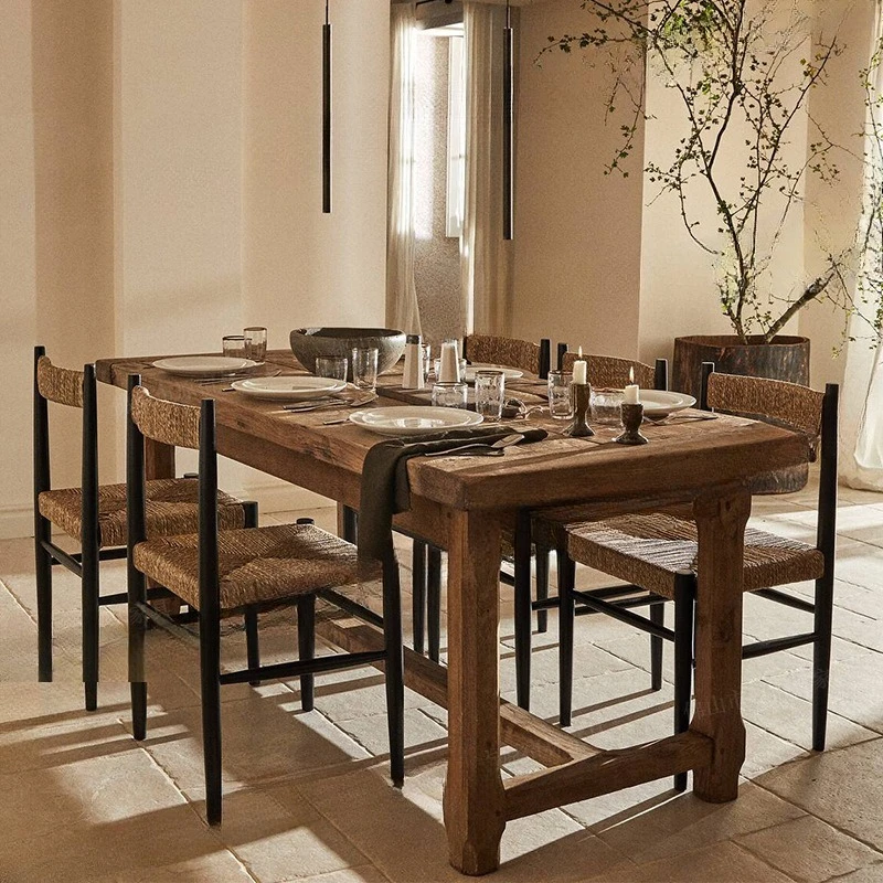 الشمال، الروطان، كرسي الطعام، الخشب الصلب، الرجعية، طويل القامة، بسيط #4