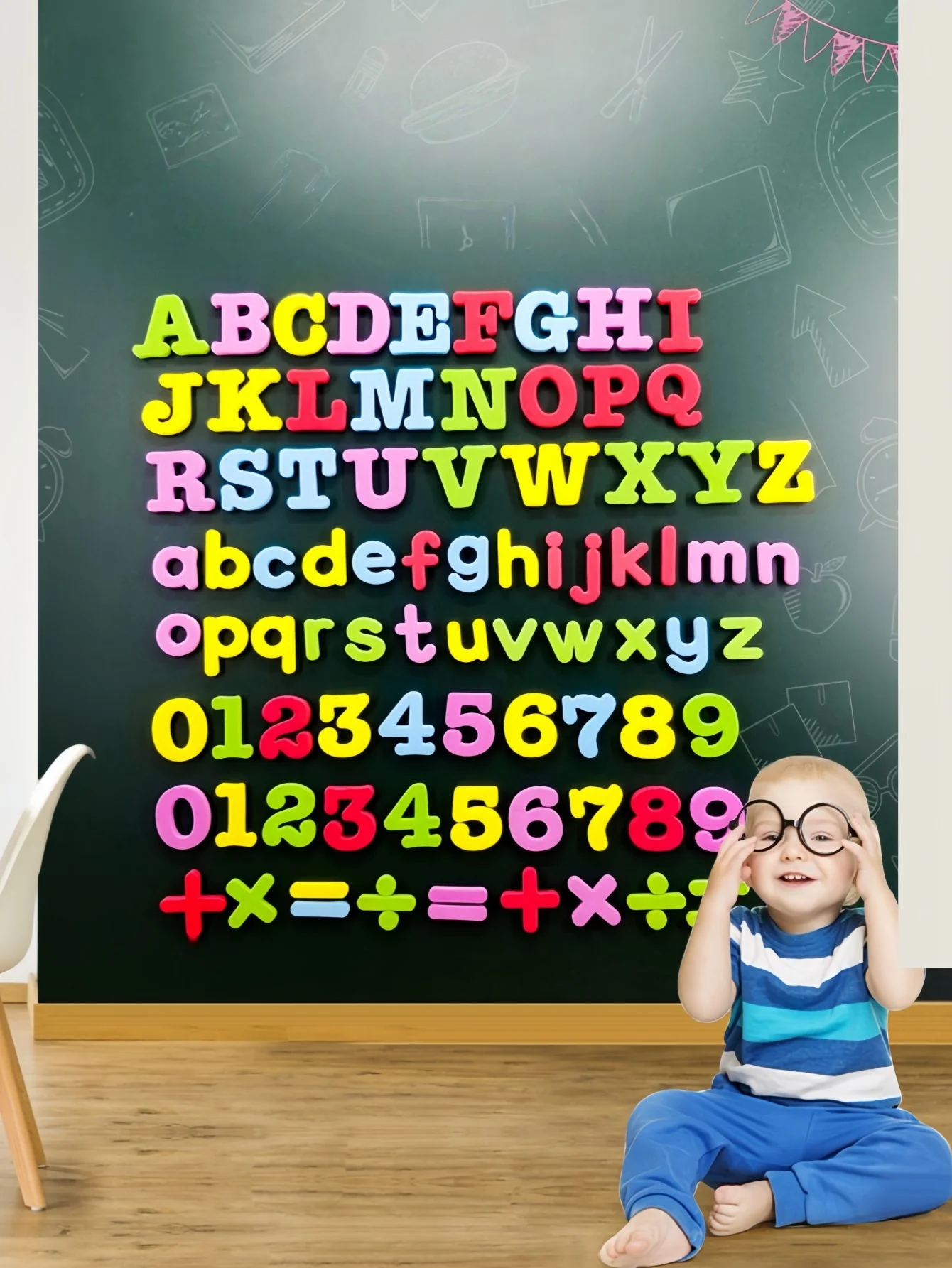 24Pcs Educational Magnetic Alphabet Number Fridge Magnets - Toddler Learning Toys Preschool Early Education Aids Spelling Cou