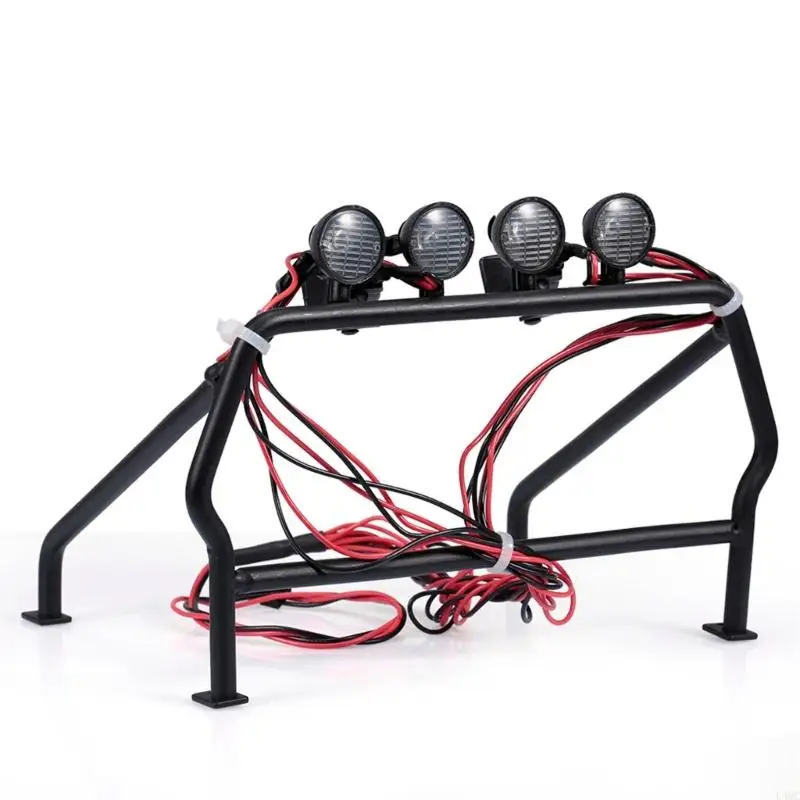 

Roll Cage Bucket with 6 LED Light for 1/10 Tamiya TF1/2 Truck Remote Control Car L4MC