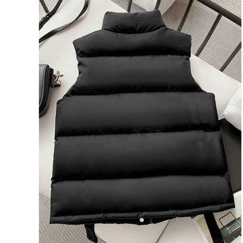 Autumn and winter new model down cotton vest women's Korean version of large-size shawl slim sleeveless cotton vest vest jacket