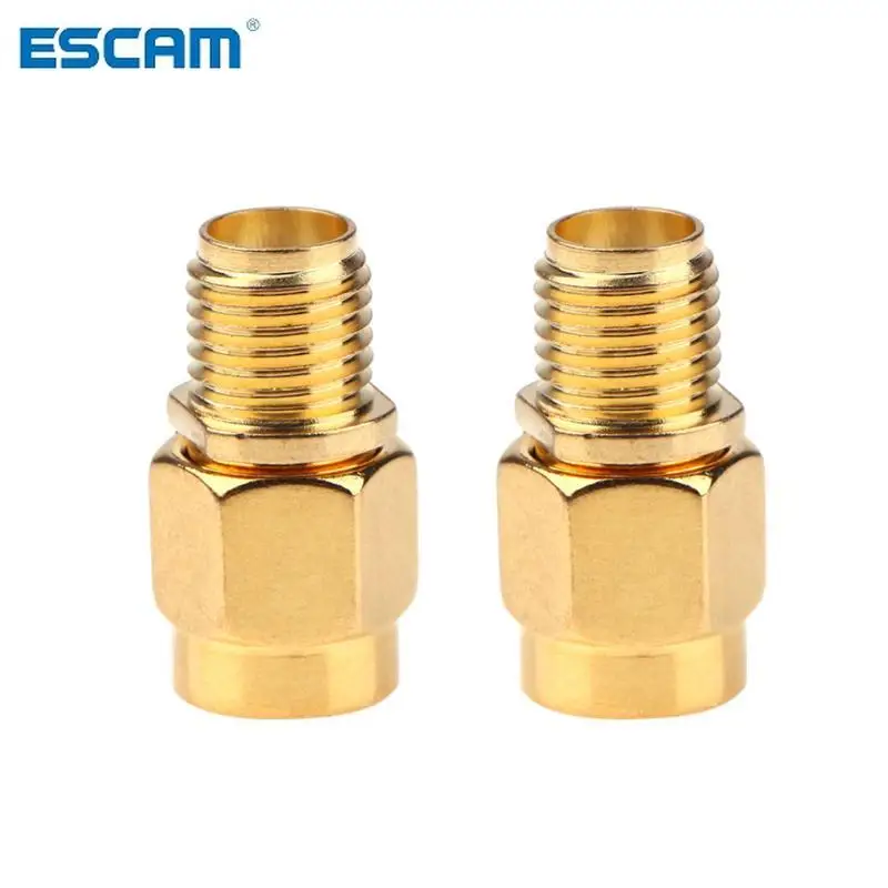 2 stuks RF SMA Connector RP SMA Vrouwelijke naar SMA Male Plug Connectors Adapter Vergulde Rechte Coax RF Adapters