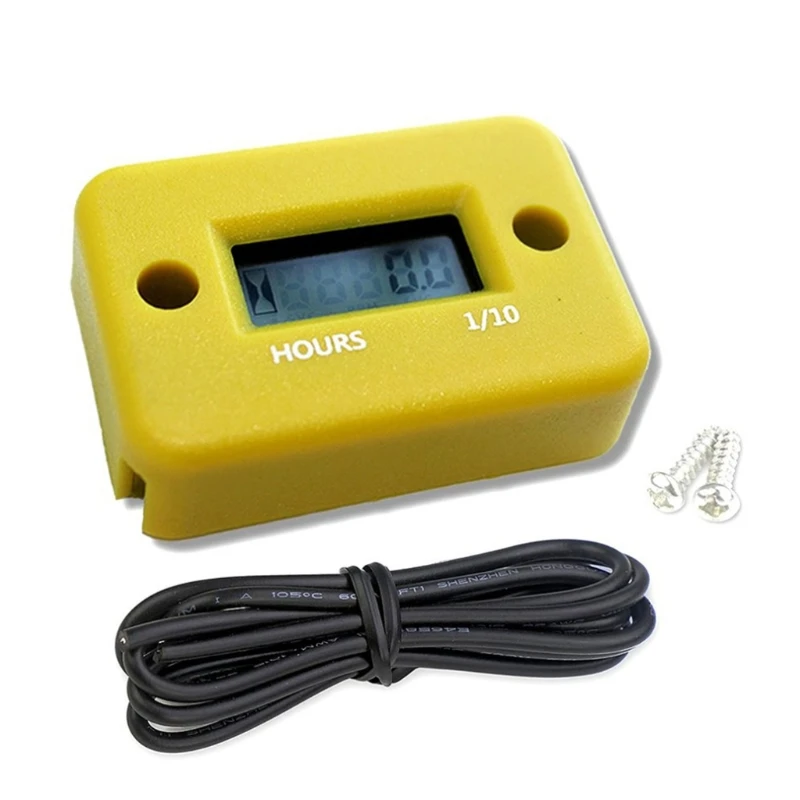 Boat Engines Counter Hour Meter Universal Digtal Hour Meter for Motorcycle Bike Vehicle Maintenance Reminder