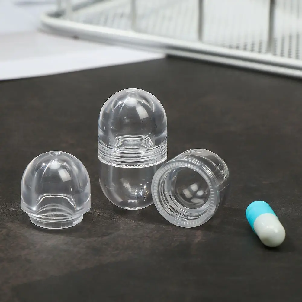 5Pcs 3ml/6ml Mini Portable Empty Capsule Shell Hollow Clear Pill Case Plastic Bottle Tablet Medicine Splitters Holder Box