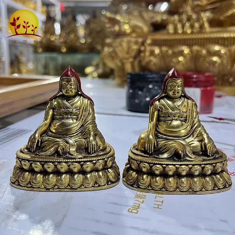 Jieshu Sect is more concerned about Dububa. Patriarch Dububa carried a small Buddha statue at home 2 inches 6 cm Tibetan pure co