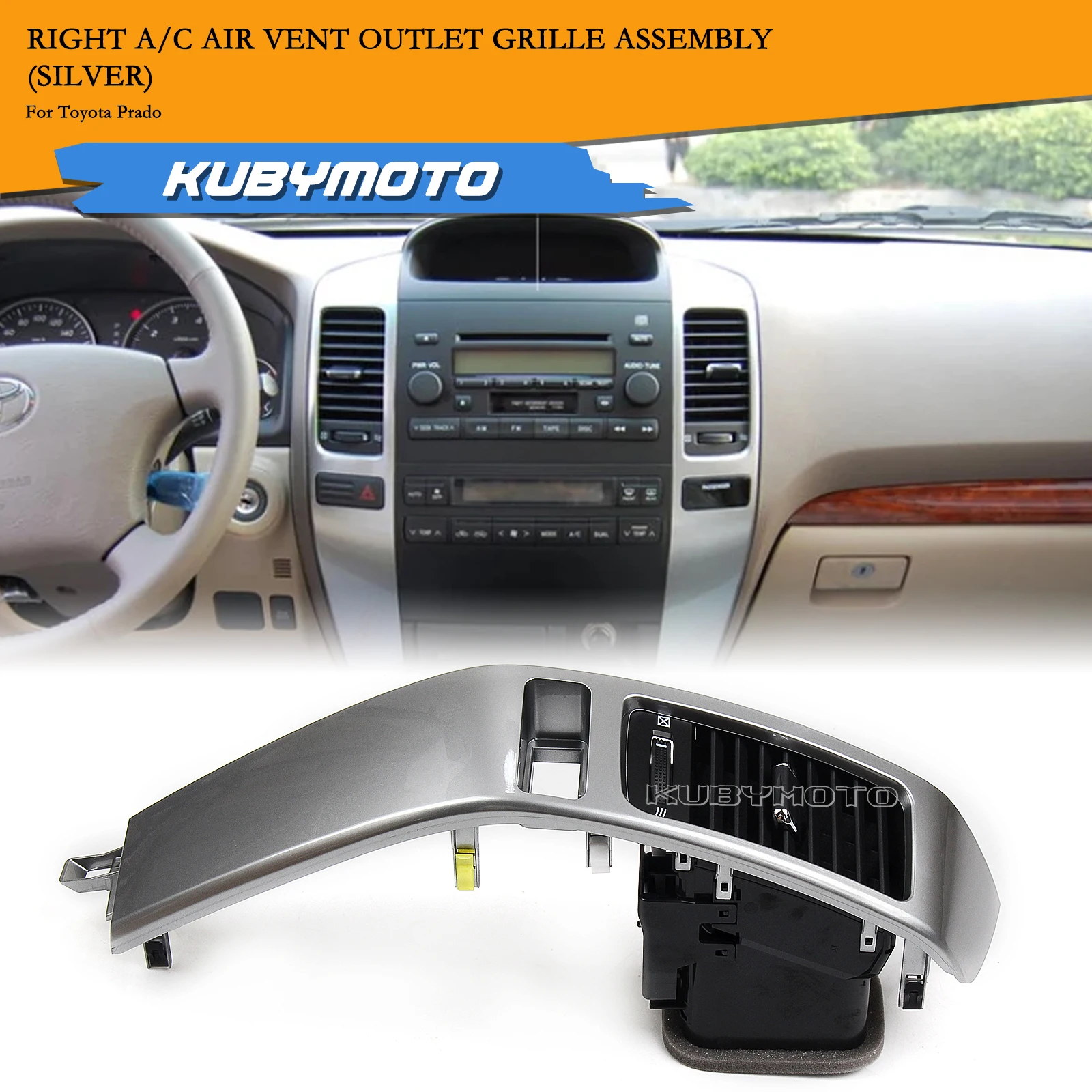 

Car Interior Dashboard Air Conditioning Vent Outlet Assembly For Lexus GX470 Toyota Land Cruiser Prado LC120 2003-2009