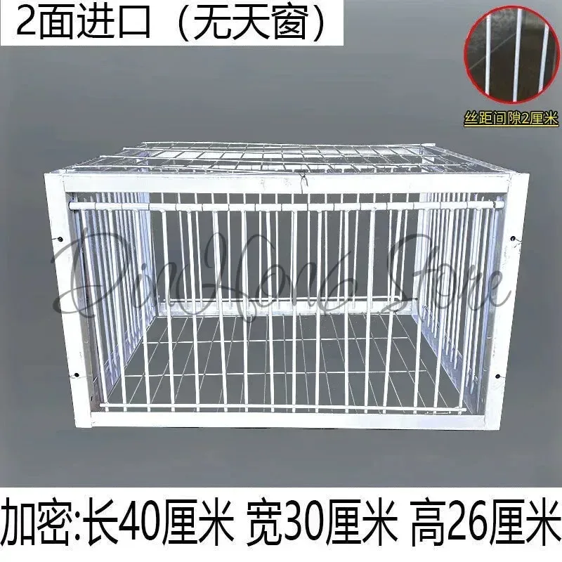Custom Foldable Galvanised Pigeon Bird Trap Cage Feral Pigeon Humane Way with The One-way Entrance Trapping Pigeons Doves in Cag