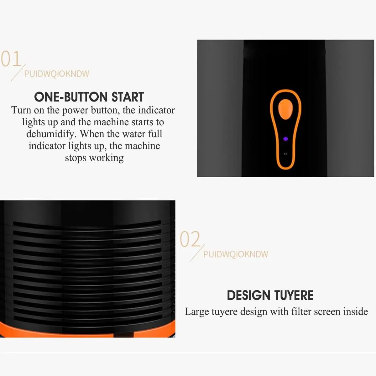 TINSOL جديد مزيل الرطوبة الهواء 800 مللي مجفف محمول منخفض الضوضاء تنقية مكافحة العفن وحدة التنظيف مجفف هواء محمول الرطوبة