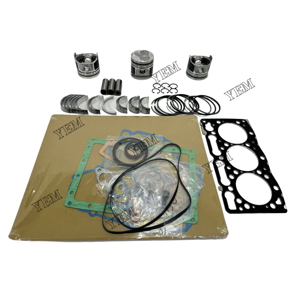 Overhaul Re-ring Kit Compatible With For Kubota D1105 Engine STD B2410HSE B2620HSD Diesel 16060-21114 16292-21050