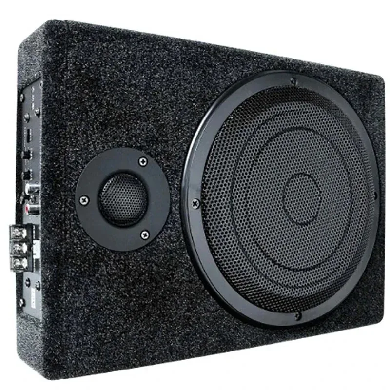 Car 8-inch 12V Ultra-Thin Tweeter with Built-In Subwoofer, High-Power Subwoofer, Vehicle Modification and Upgrade Installation