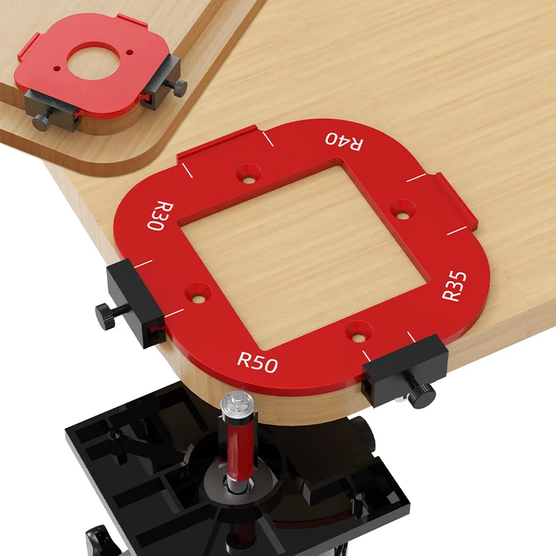 Straal Mal Router Sjablonen Aluminium Legering hoekradius Routing Templates Radius Hoeken Gravure Machine-Accessoires voor de Handheld Rand Trimmer R5- R10