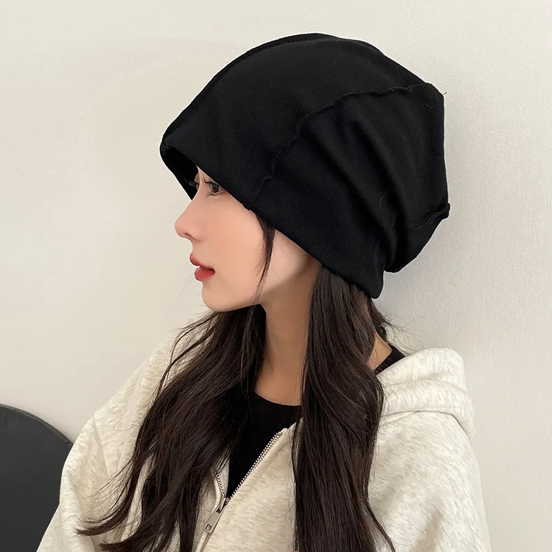 Winter Women's Warm Cap Casual Hundred Knitted Cap Men's Hat Solid Colour Hip Hop Unisex Women's Stacked Cap