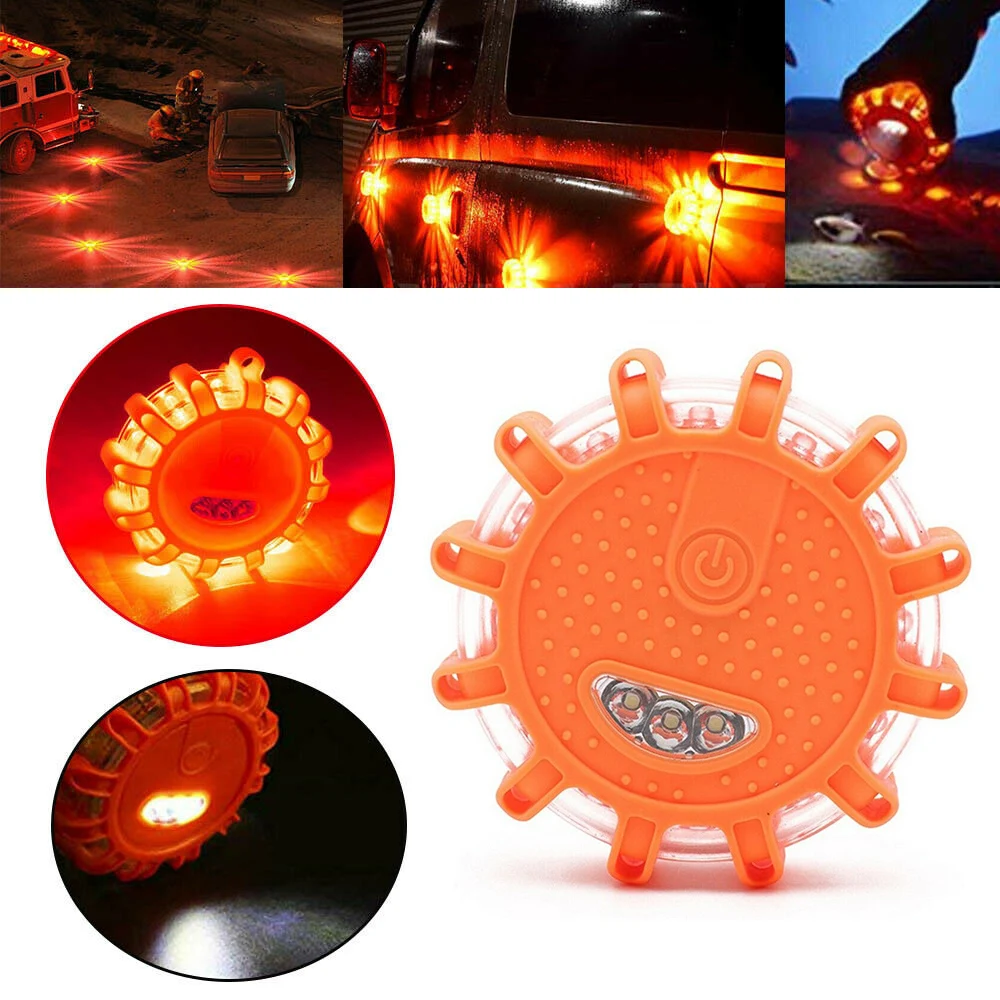 1Pc 3Pcs Police Car Magnetic LED Warning Light Emergency Road Rescue Safety Strobe Lights Signal Beacon Lamps For vehicles