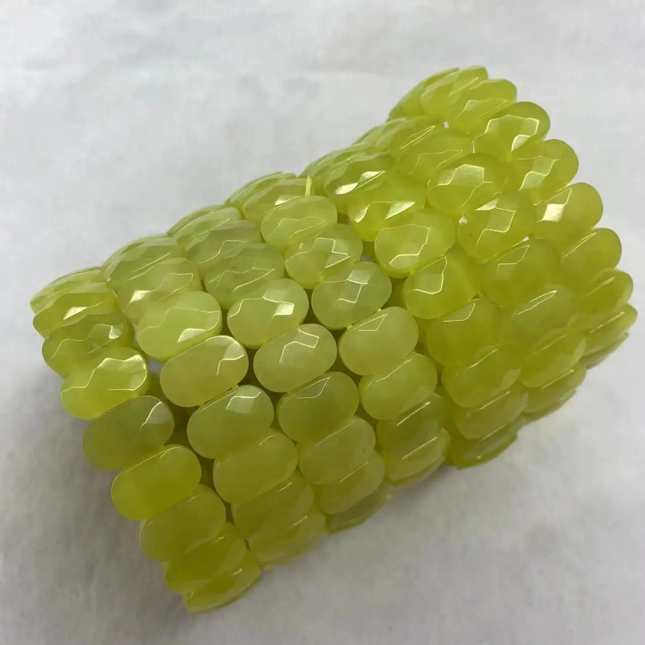 

AAA новый желтый лимонный нефритовый камень бусины браслет около 8x14 мм натуральный драгоценный камень модные ювелирные изделия браслет для женщин для подарка оптом