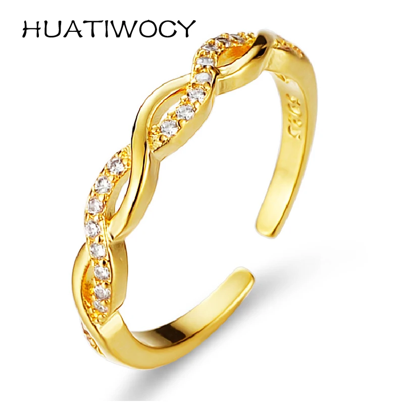 

ZHFANGIYE Trendy Finger Ring 925 Silver Jewelry Accessories with Zircon Gemstone Open Rings for Women Wedding Party Promise Gift