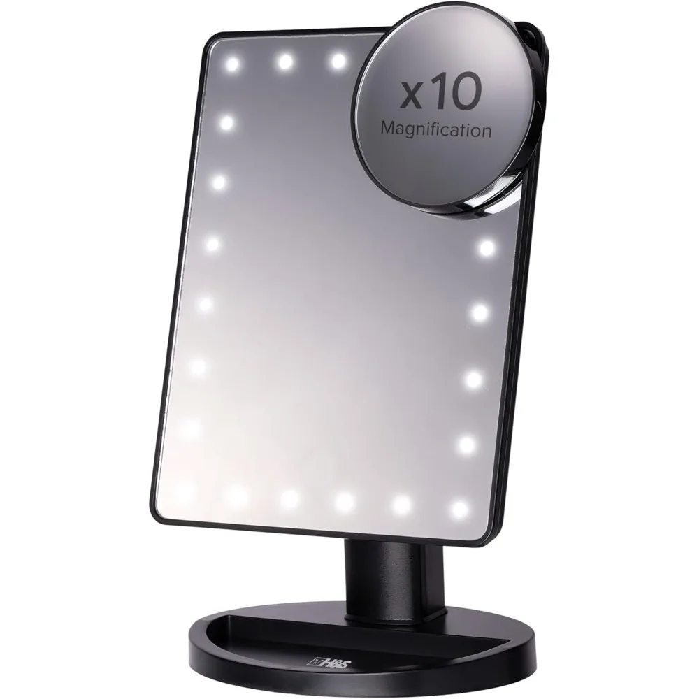 

Vanity Makeup Mirror, with Lights, Bubble Design for Desk or Dressing Table, Detachable 10x Magnifying, Makeup Mirror