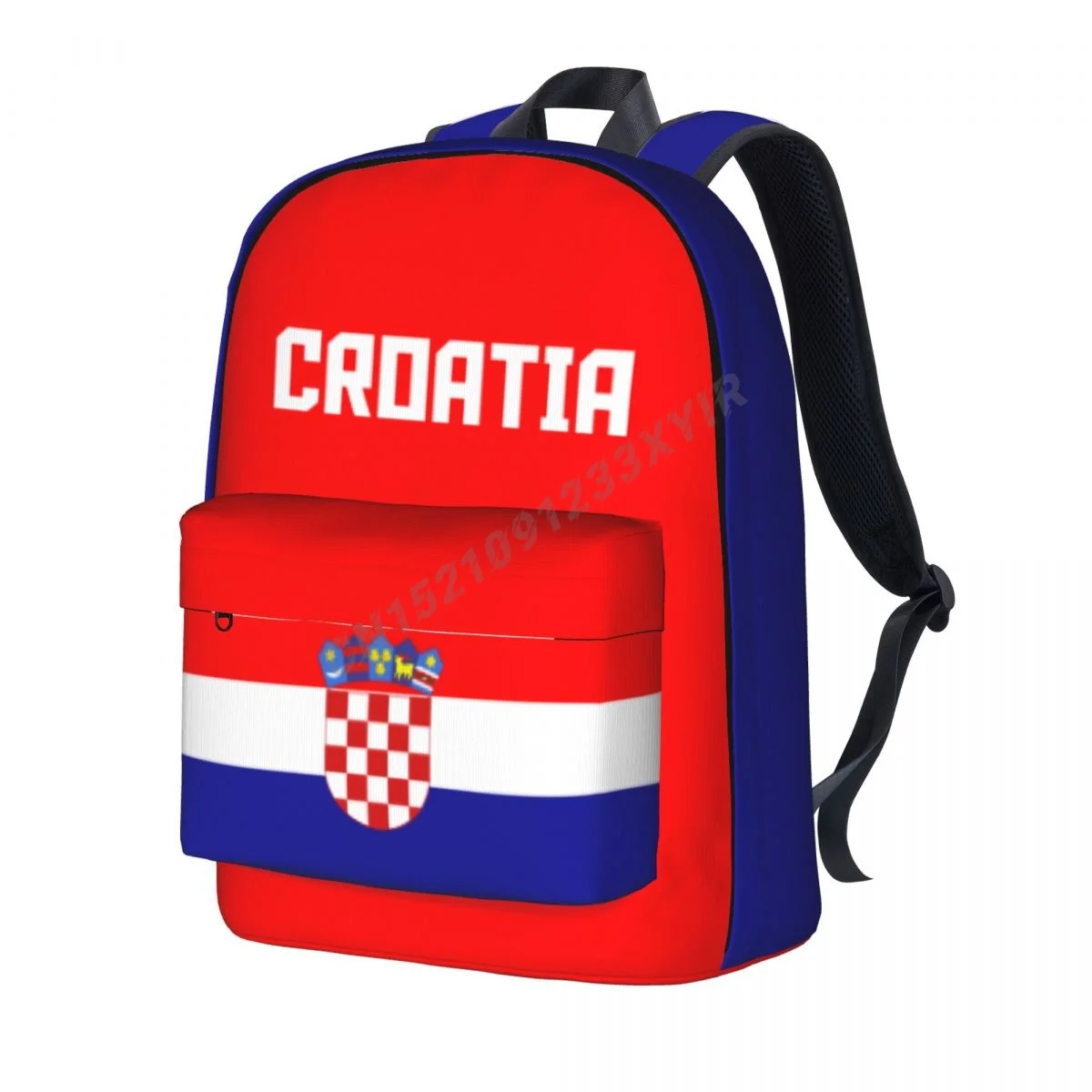 

Unisex Backpack Croatia Flag Croatian Stitch Schoolbag Messenger Bag Case Laptop Travel Bag Mochila Gift