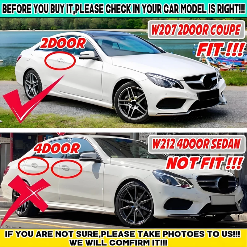 L + R عدسة المصباح الأمامي غطاء زوج لمرسيدس W207 E350 E400 E550 كوبيه 2014-2017 #2