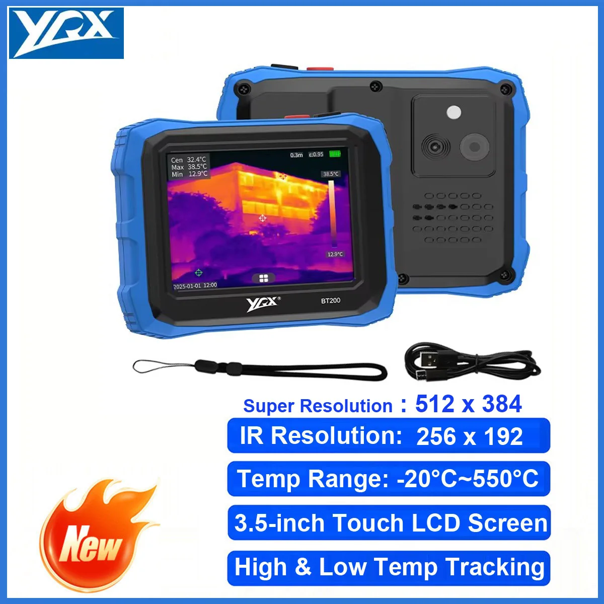 Thermal Imaging Camera 256X192 - YRX BT200 Düz Panel Termal Görüntüleyici