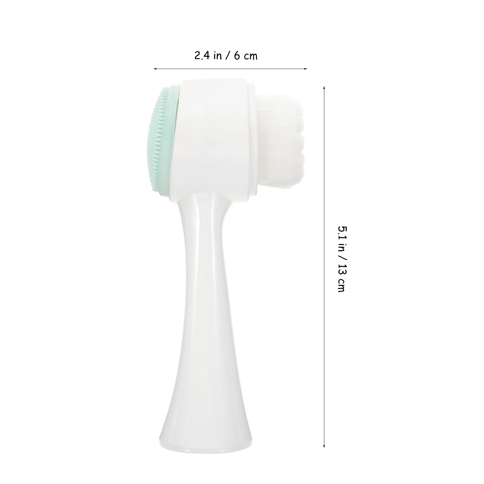 Brosse de nettoyage du visage manuelle, exfoliante double face, matériau doux, anti-rayures, outil de soins de la peau pour le quotidien, 1 pièces