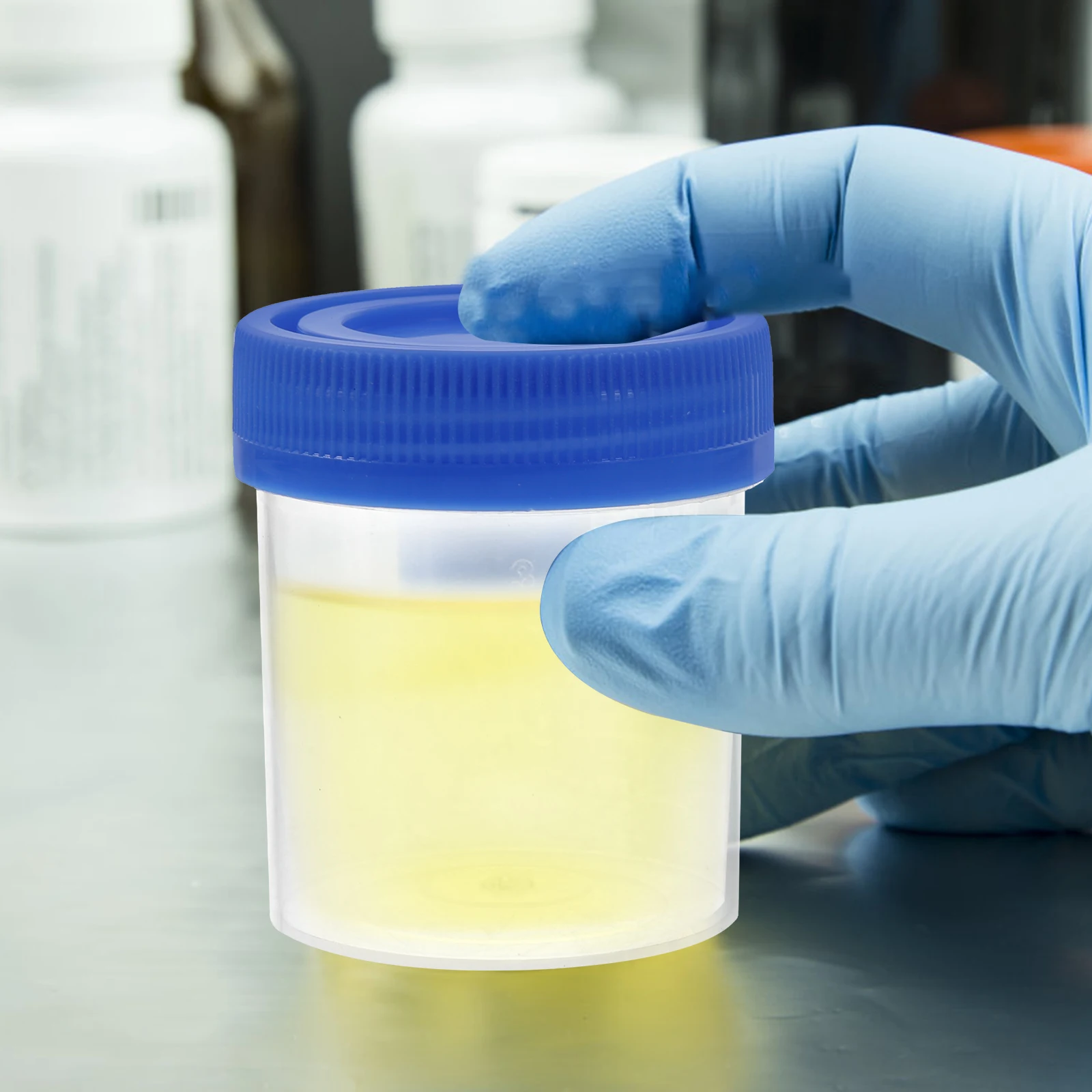 50 pz tazza di urina contenitore per campionamento accessori per test medici tazze per campioni usa e getta in plastica addensata attrezzature didattiche