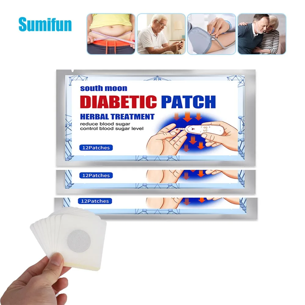 

12/24/36Pcs Diabetic Treatment Patches Lower Blood Sugar Diabetes Massage Stickers Hyperglycemia Blood Glucose Medical Plaster