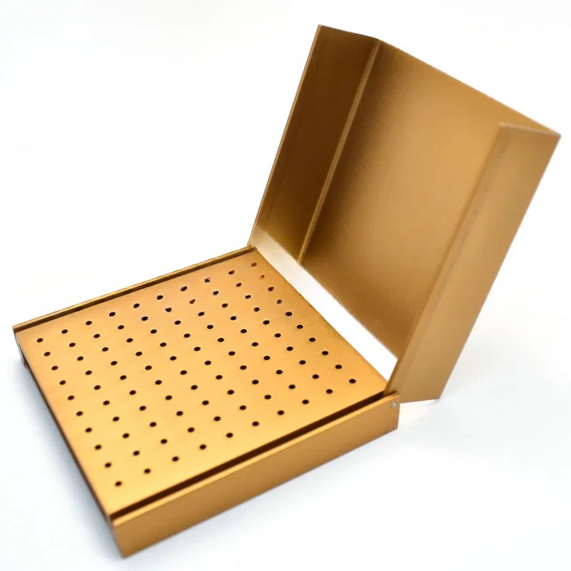 Dental Materials Oral Tools Needle Box Disinfection Box Metal 100hole High Low Speed Needle Holder High Temperature Disinfection