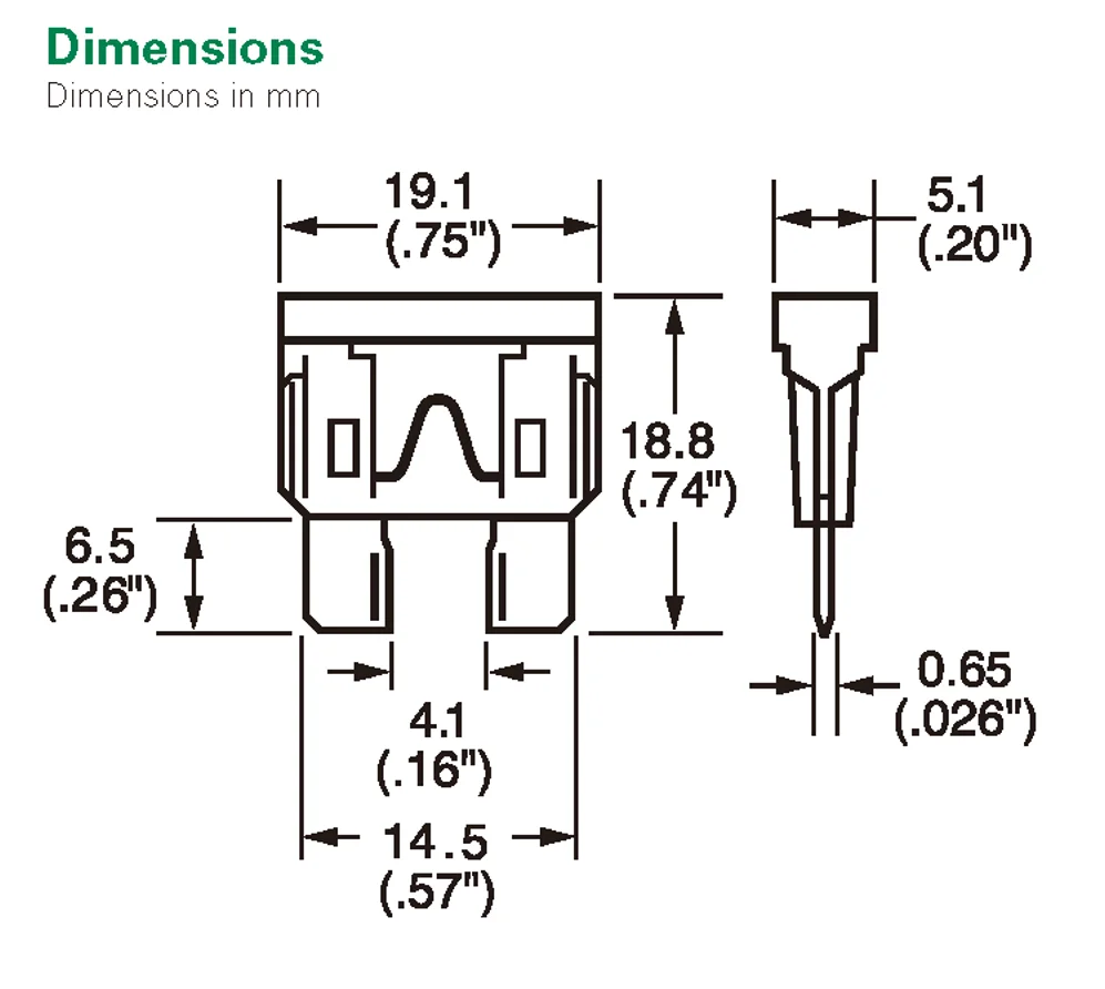 ATOF 287/257 سلسلة السيارات فيوز شفرة 32V 7.5A 10A 15A 20A 028707.5 0287010 0287015 0287020.PXCN Littelfuse السيارات سيارة الصمامات