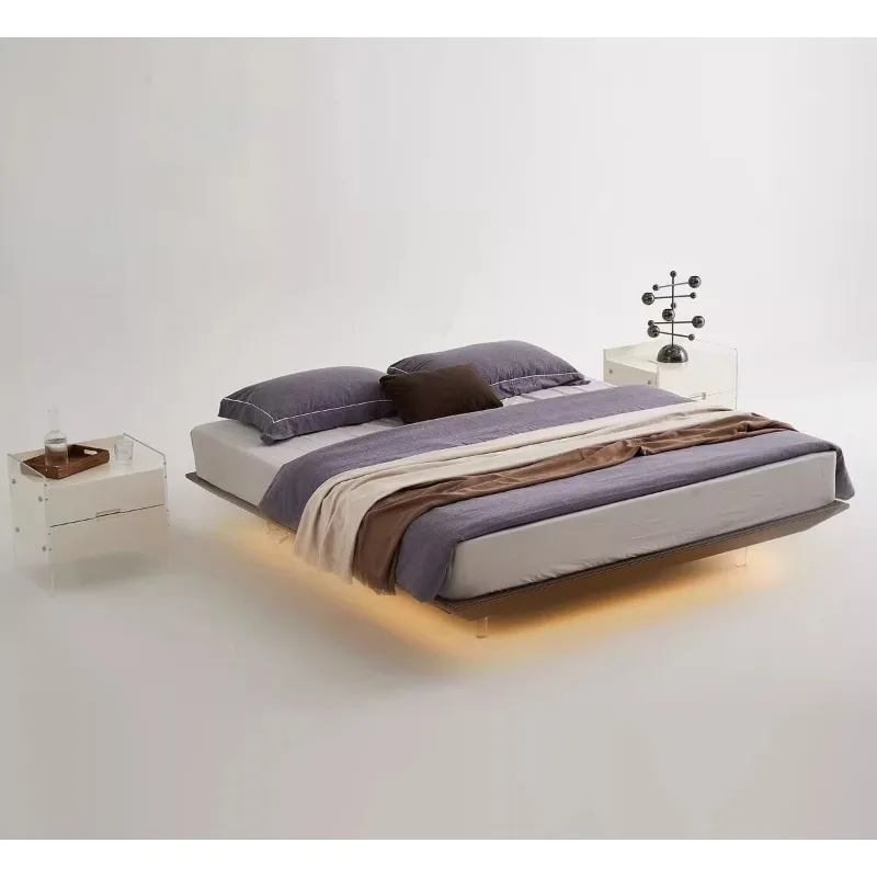 سرير بدون تعليق للرأس، سرير حديث وبسيط بحافة فلوش #2
