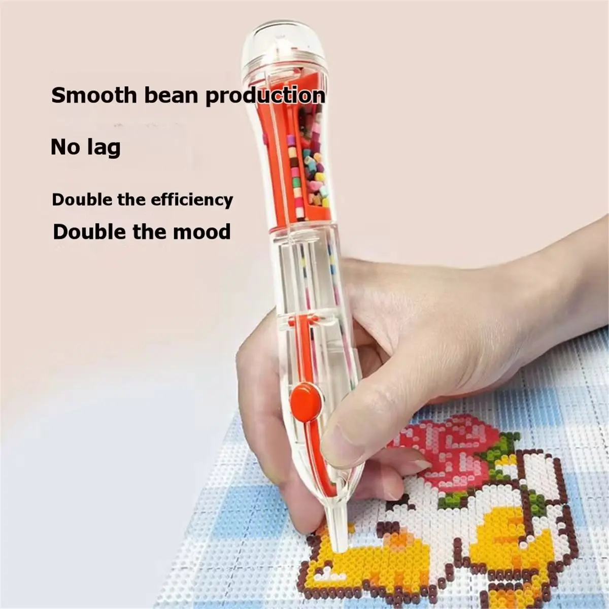 PHONE&GEAR Press-Type Bead-Dotting Pen A Diy Craft Aid Tool Automatic Material Replenishment Transparent Bead Dispenser Pen