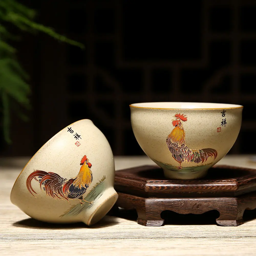 Chicken Cup Dehua Mutton Fat Jade Porcelain Tea Cup Master Cup Single Kung Fu Tea Cup Gift Box Set High End