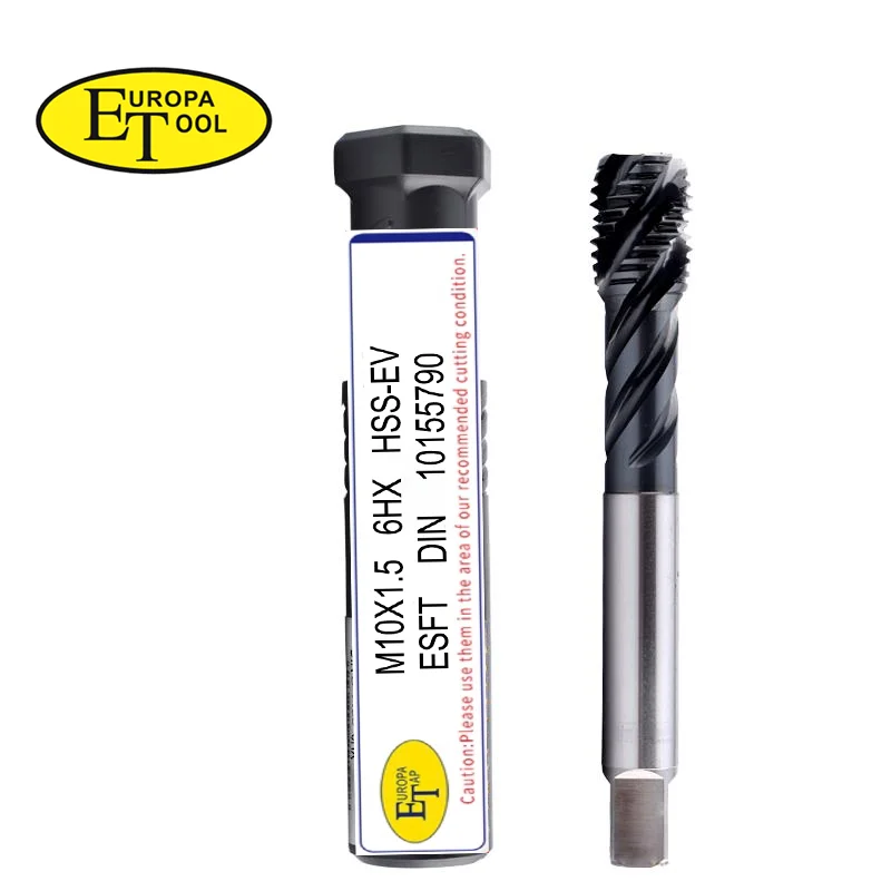 Imagem -05 - Torneira Canelada Espiral Padrão et Hss-ev Din Apontou m3 m4 m5 m6 m8 M10 M12 M14 M16 M18 Torneiras de Rosca 1pc