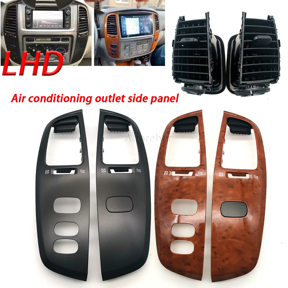 LHD Fit for Toyota Land Cruiser LC100 FJ100 1998-2007 Car Air Vent Outlet Dashboard Air Fresh Window Panel Air Accessories
